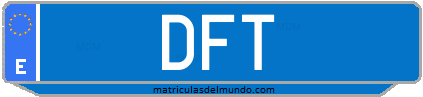 Matrícula de taxi DFT