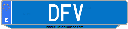 Matrícula de taxi DFV