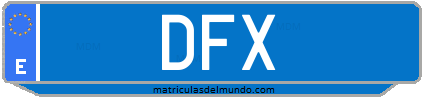 Matrícula de taxi DFX