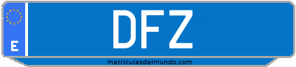 Matrícula de taxi DFZ