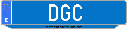Matrícula de taxi DGC