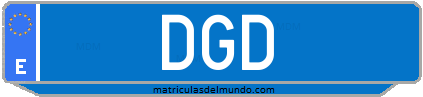 Matrícula de taxi DGD