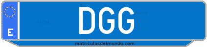 Matrícula de taxi DGG