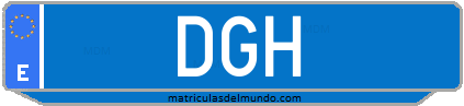 Matrícula de taxi DGH