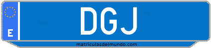 Matrícula de taxi DGJ