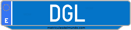 Matrícula de taxi DGL