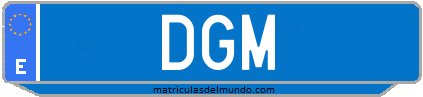 Matrícula de taxi DGM