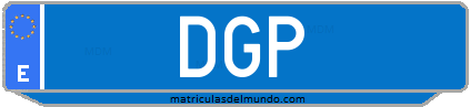 Matrícula de taxi DGP