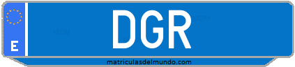 Matrícula de taxi DGR