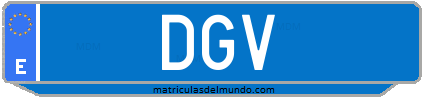 Matrícula de taxi DGV