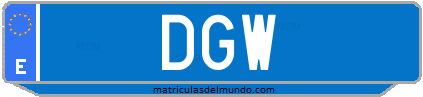 Matrícula de taxi DGW