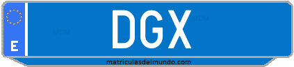 Matrícula de taxi DGX