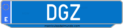 Matrícula de taxi DGZ