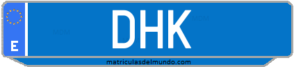 Matrícula de taxi DHK
