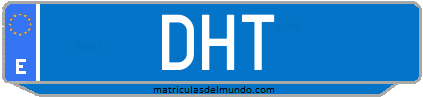 Matrícula de taxi DHT