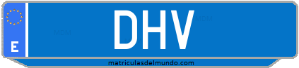 Matrícula de taxi DHV