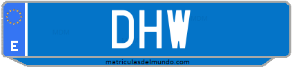 Matrícula de taxi DHW