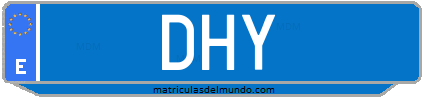 Matrícula de taxi DHY