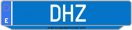 Matrícula de taxi DHZ