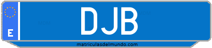 Matrícula de taxi DJB