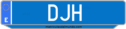 Matrícula de taxi DJH