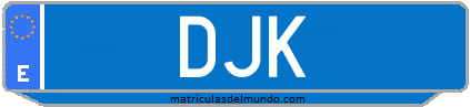 Matrícula de taxi DJK