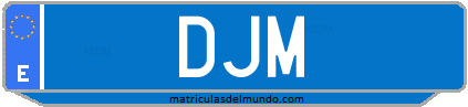 Matrícula de taxi DJM