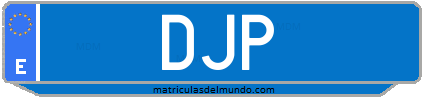 Matrícula de taxi DJP