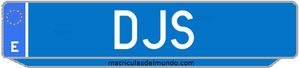 Matrícula de taxi DJS