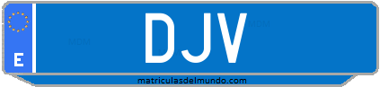 Matrícula de taxi DJV