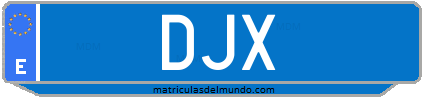 Matrícula de taxi DJX