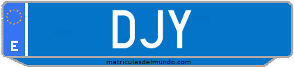 Matrícula de taxi DJY