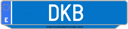 Matrícula de taxi DKB