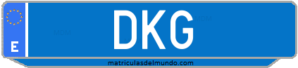 Matrícula de taxi DKG