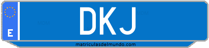 Matrícula de taxi DKJ