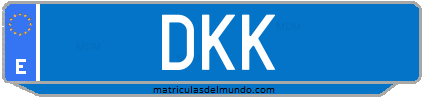 Matrícula de taxi DKK