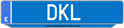 Matrícula de taxi DKL
