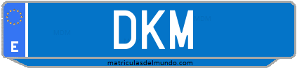 Matrícula de taxi DKM