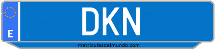 Matrícula de taxi DKN