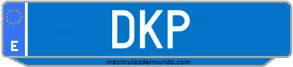 Matrícula de taxi DKP