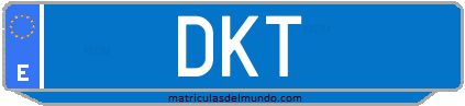 Matrícula de taxi DKT