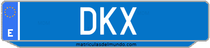 Matrícula de taxi DKX