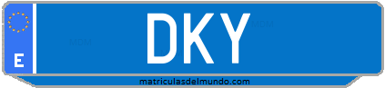 Matrícula de taxi DKY