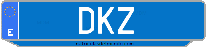 Matrícula de taxi DKZ