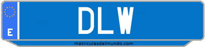 Matrícula de taxi DLW