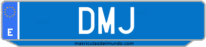 Matrícula de taxi DMJ