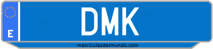 Matrícula de taxi DMK