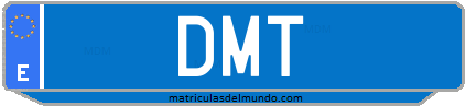 Matrícula de taxi DMT