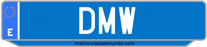 Matrícula de taxi DMW