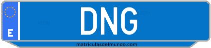 Matrícula de taxi DNG